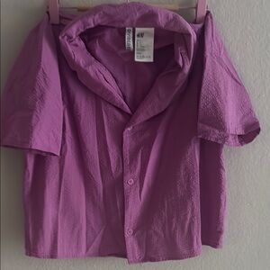 H&M Lilac Short Sleeve Shirt